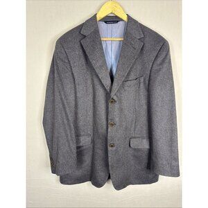 Coopley 100% Pure Cashmere Sport Coat 42R Grey Houndstooth Blazer